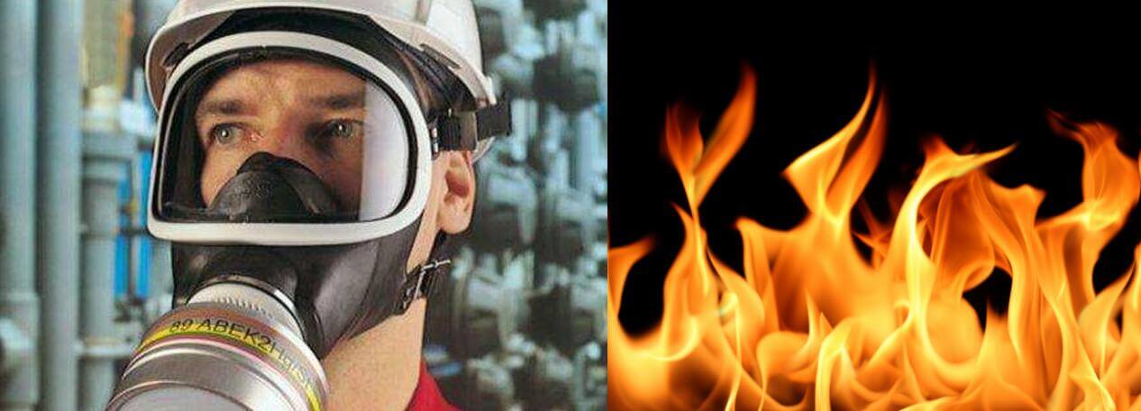 flammability of full face masks